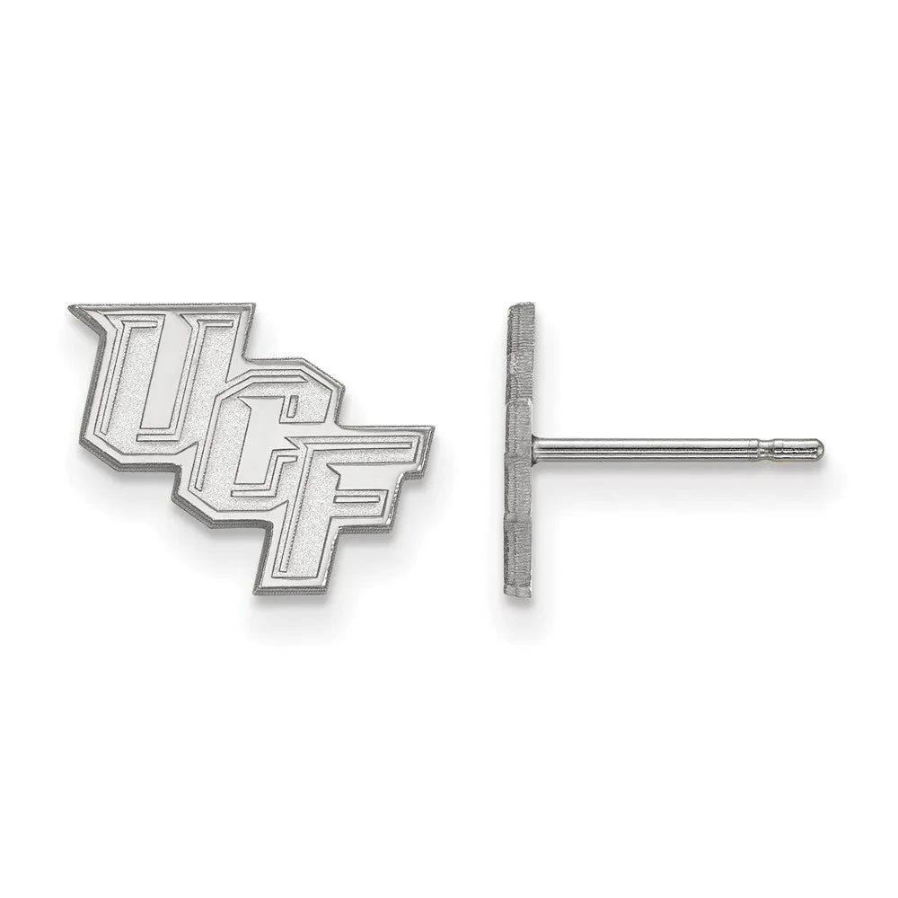 10k White Gold Univ. of Central Florida XS (Tiny) Post Earrings