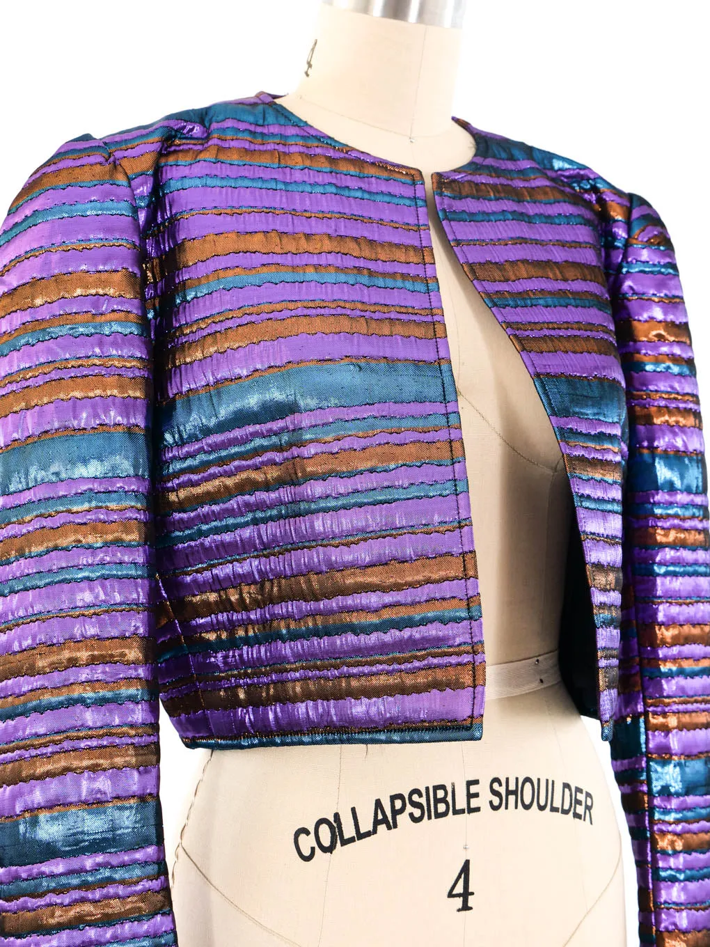 1982 Yves Saint Laurent Metallic Striped Jacket