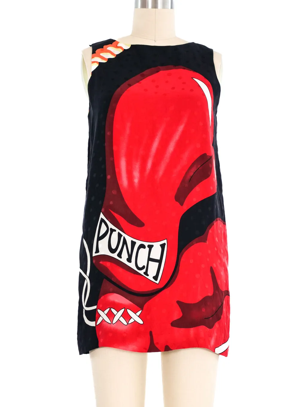 1991 Nicole Miller Boxing Gloves Silk Tank