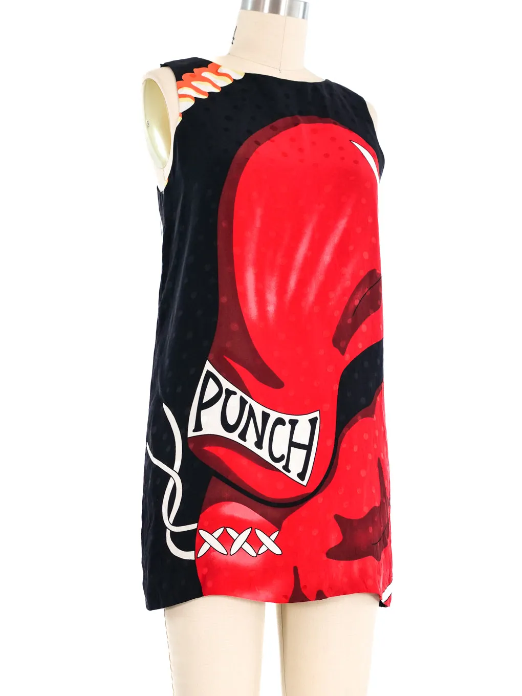 1991 Nicole Miller Boxing Gloves Silk Tank