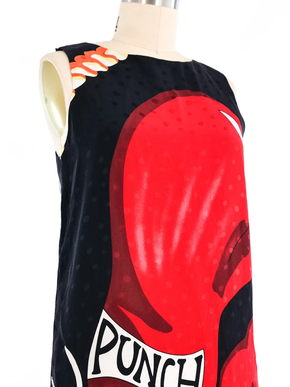 1991 Nicole Miller Boxing Gloves Silk Tank