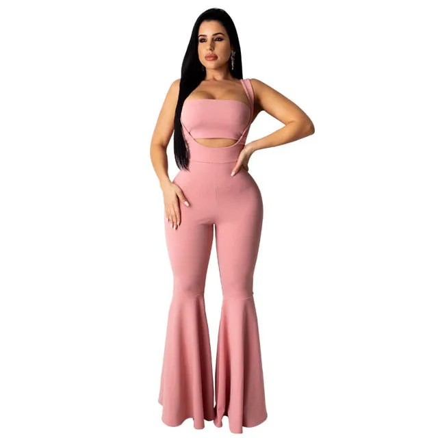 2020 New Summer Women Casual Two Piece Set Tube Top Spaghetti Straps