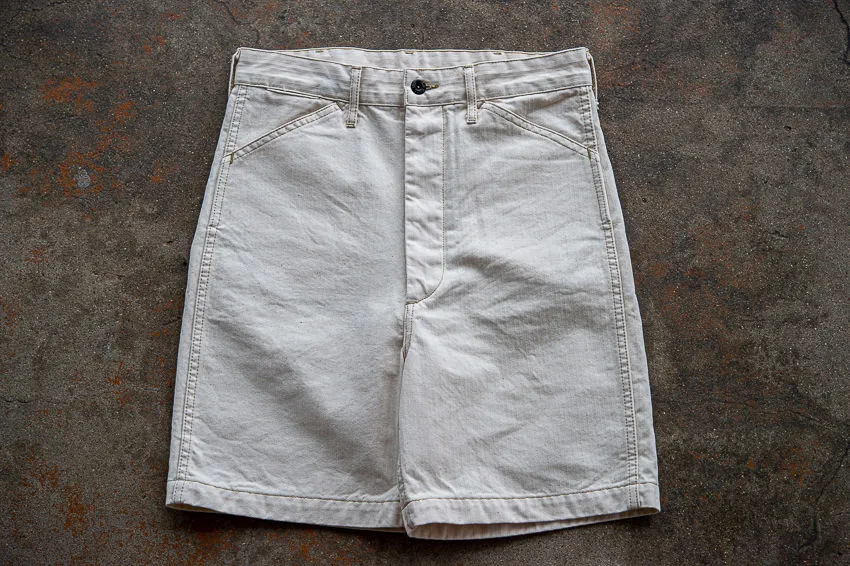 40's USMC Shorts Ecru Herringbone 10 oz/ One-Wash