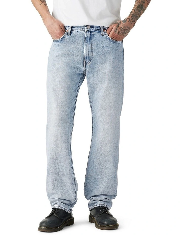 555 Relaxed Straight Jeans in Baby Blue Essentials