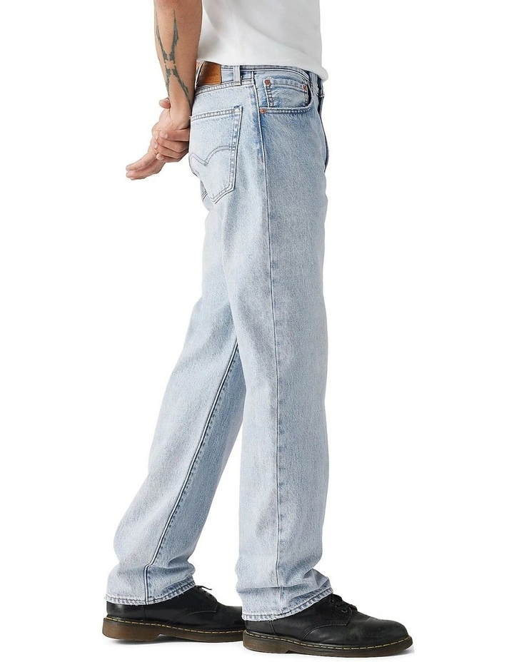 555 Relaxed Straight Jeans in Baby Blue Essentials