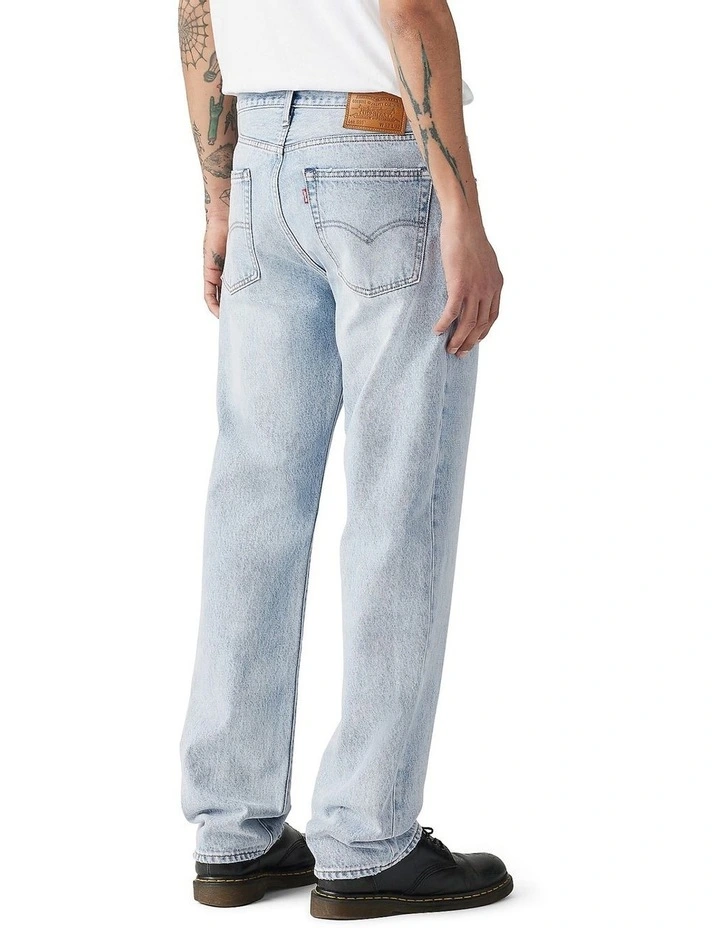 555 Relaxed Straight Jeans in Baby Blue Essentials