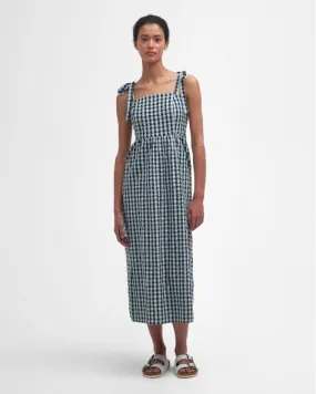 Abigail Womens Gingham Midi Dress