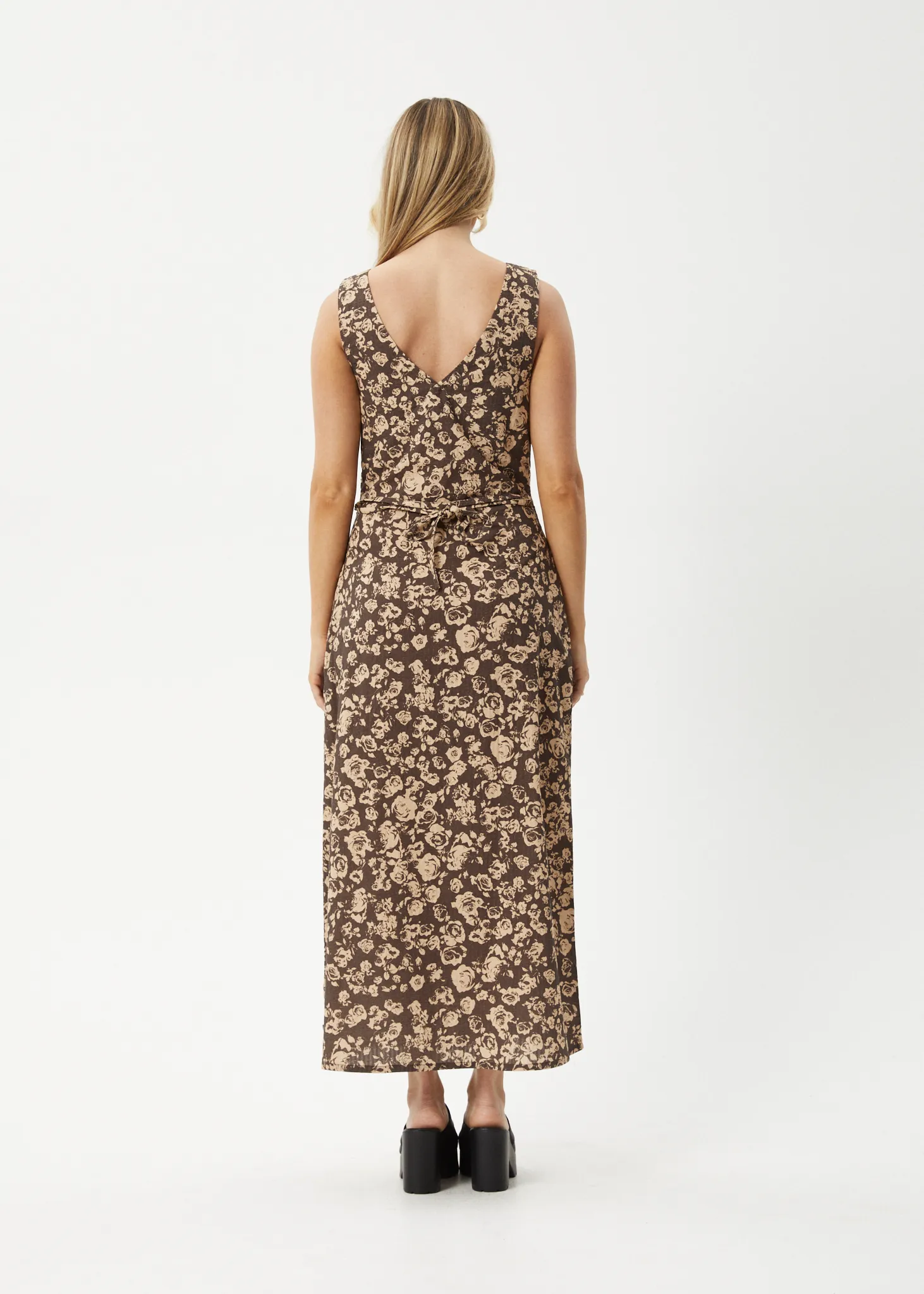 AFENDS Womens Juliet - Maxi Dress - Coffee