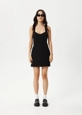 AFENDS Womens Kacey - Linen Mini Dress - Black