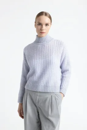 Alpaca and lurex high neck sweater