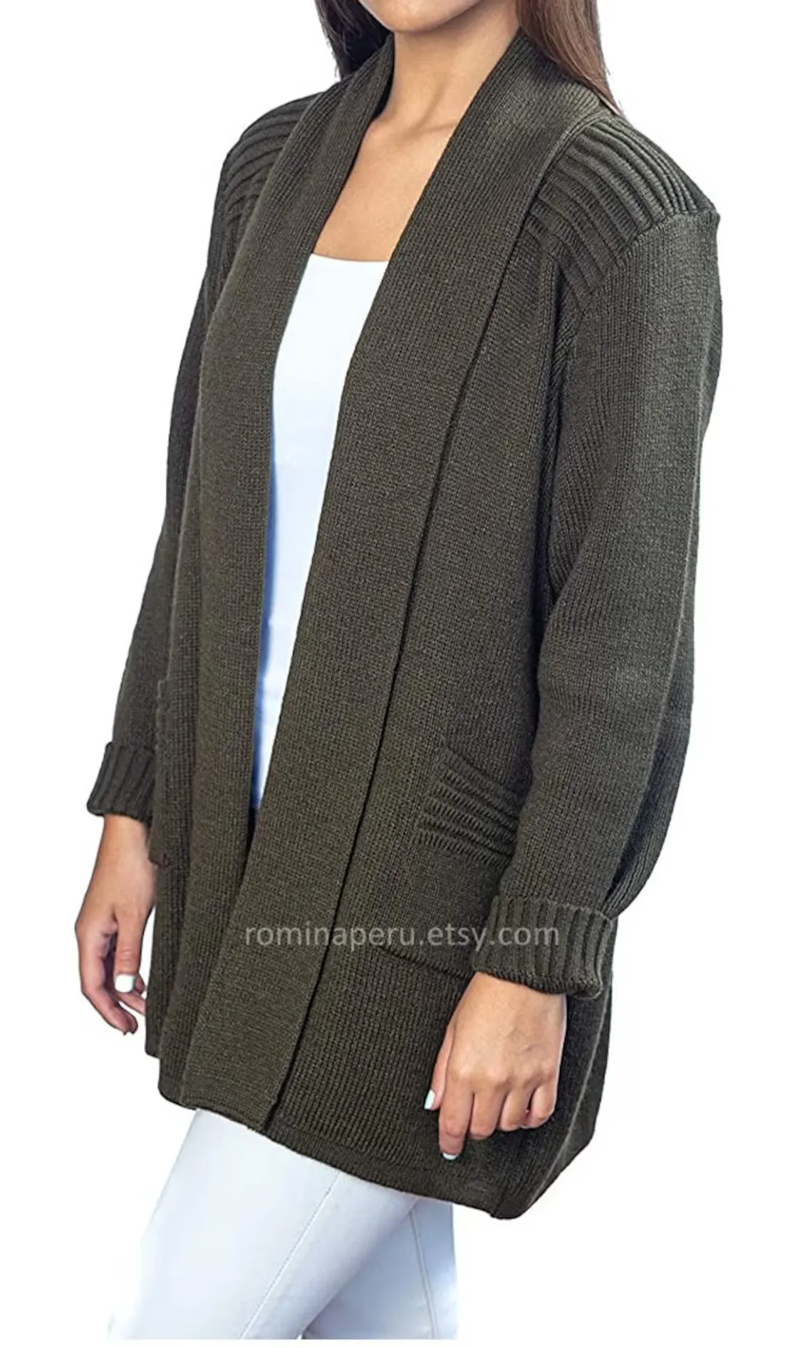 Alpaca Wool Womens Cardigan - Warm, Soft & Thick