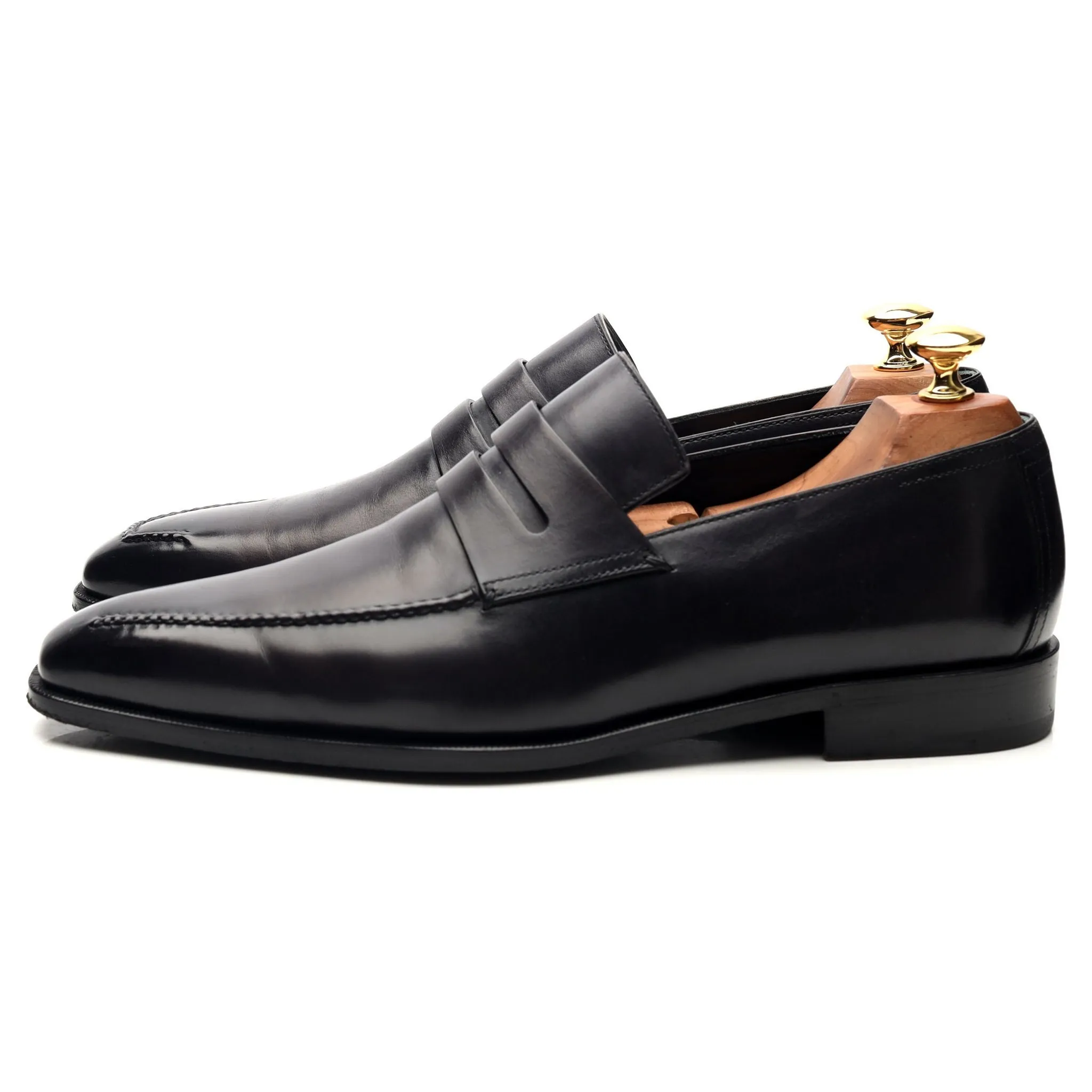 'Andy' Black Leather Loafers UK 9