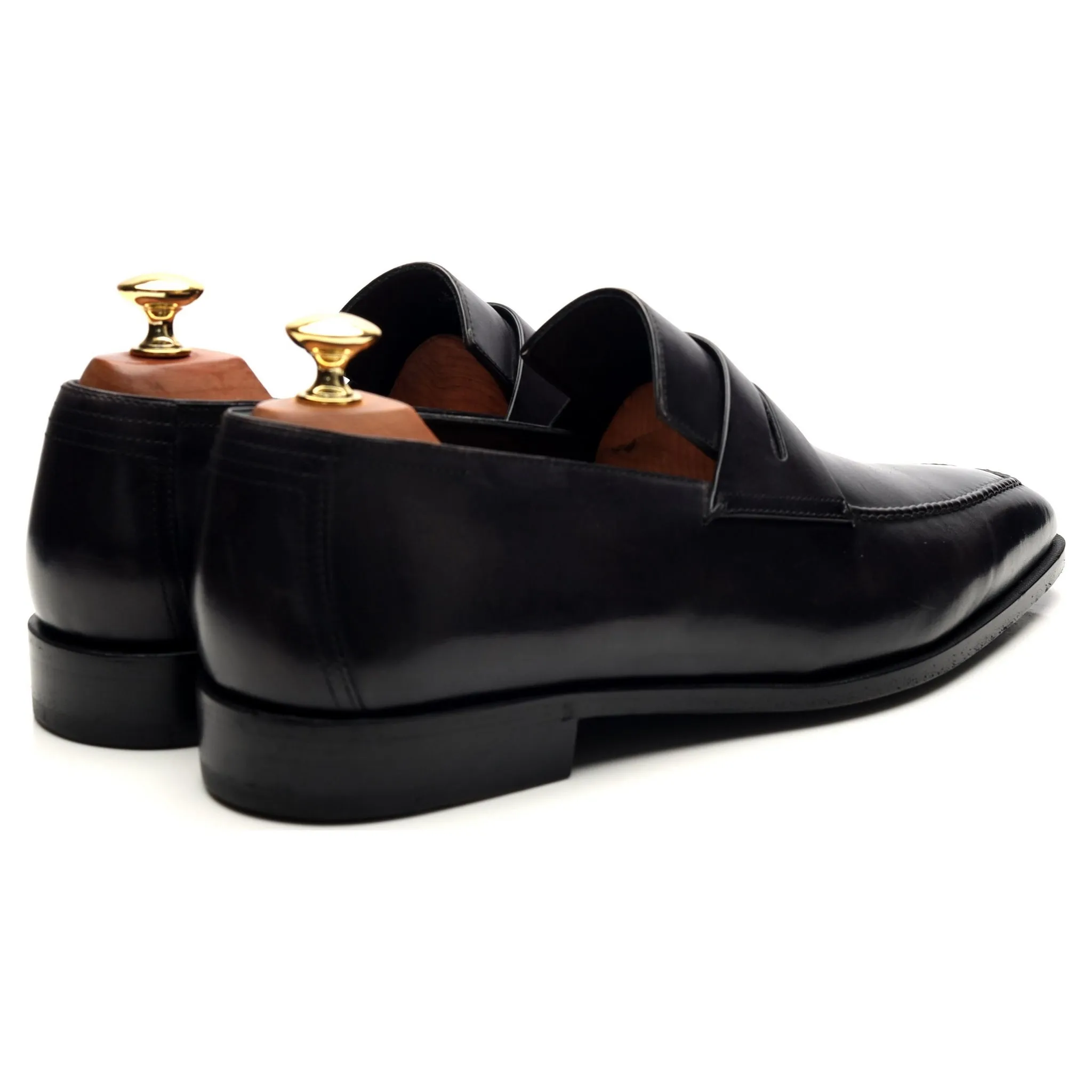 'Andy' Black Leather Loafers UK 9