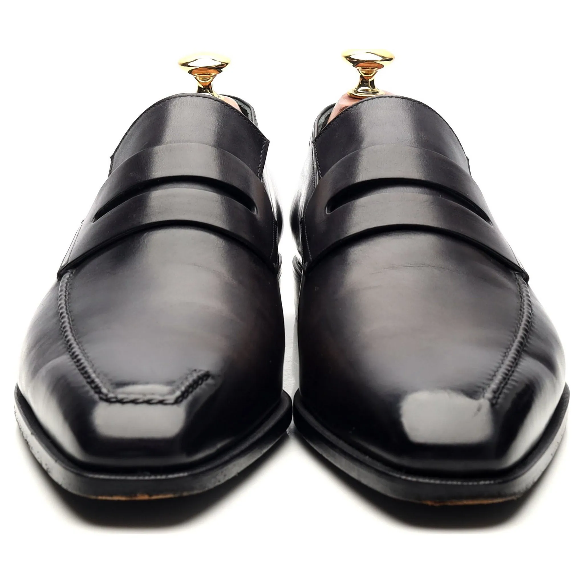 'Andy' Black Leather Loafers UK 9