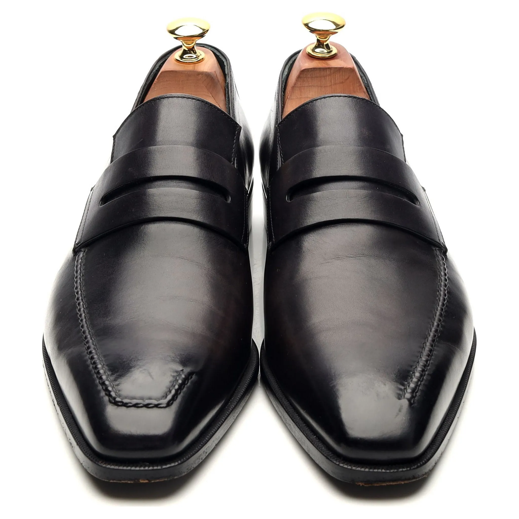 'Andy' Black Leather Loafers UK 9