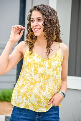 Be My Sunshine Flower Spaghetti Top