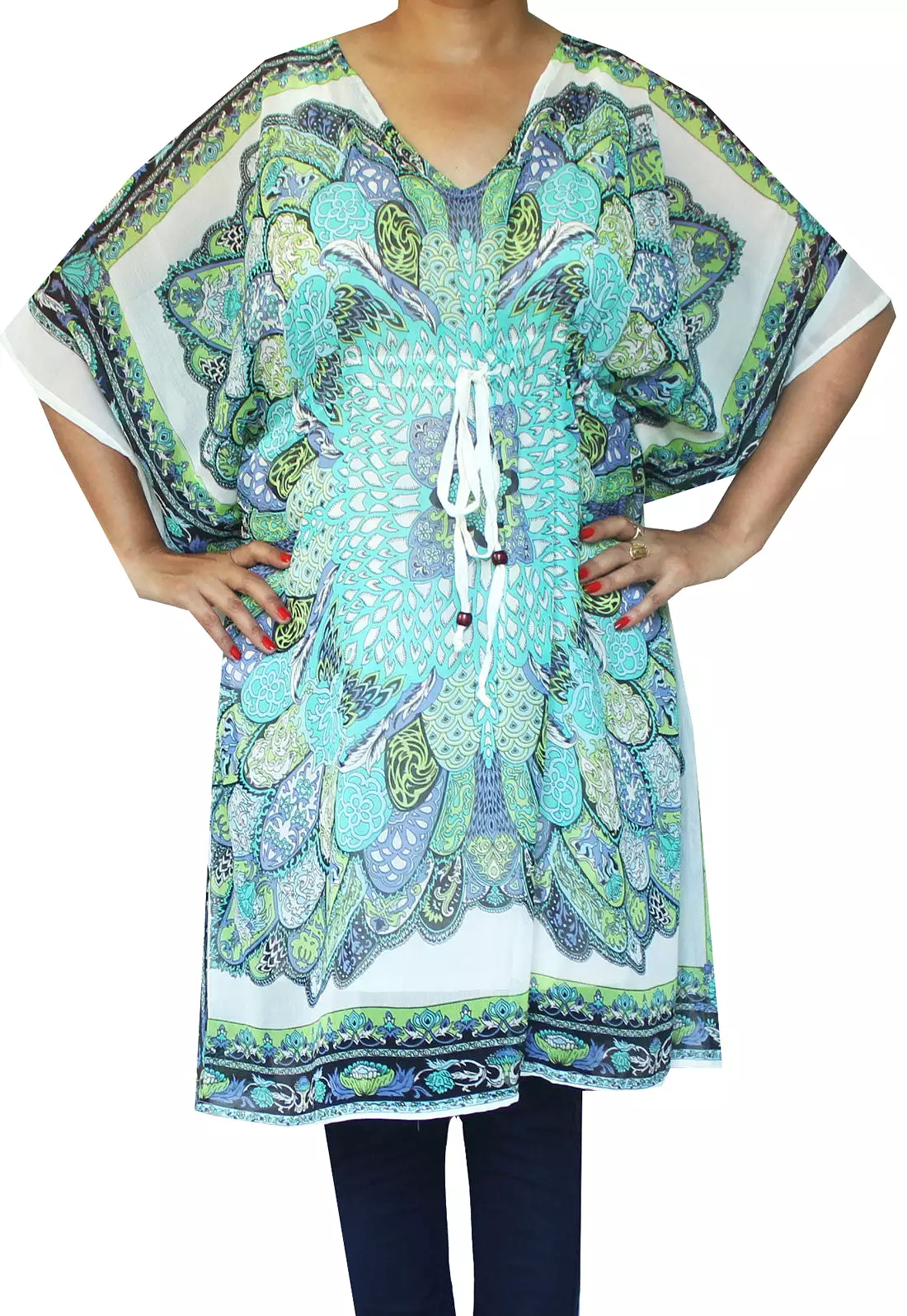 Beachwear Dress Womens Printed Caftan