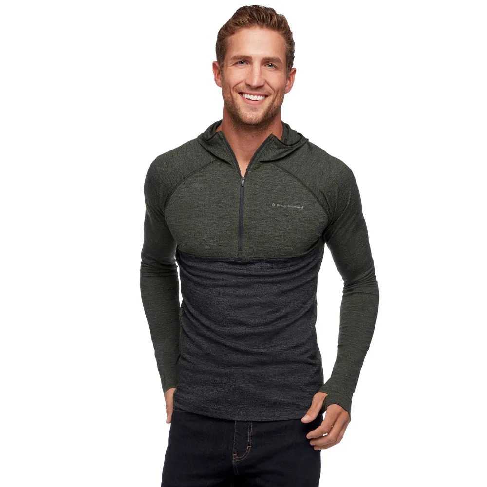 Black Diamond Men's Solution 150 Merino Baselayer Crew Half Zip Hoody