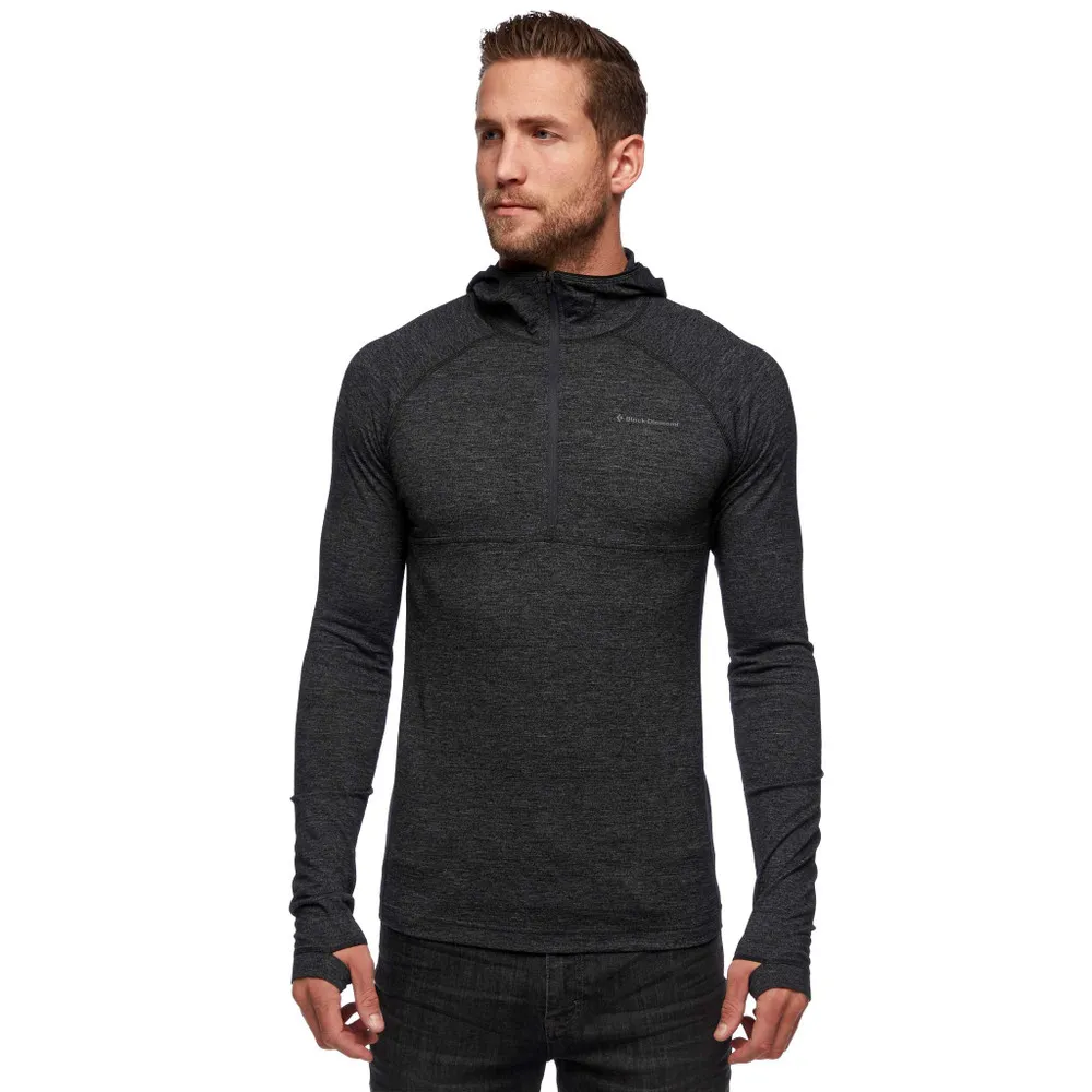 Black Diamond Men's Solution 150 Merino Baselayer Crew Half Zip Hoody