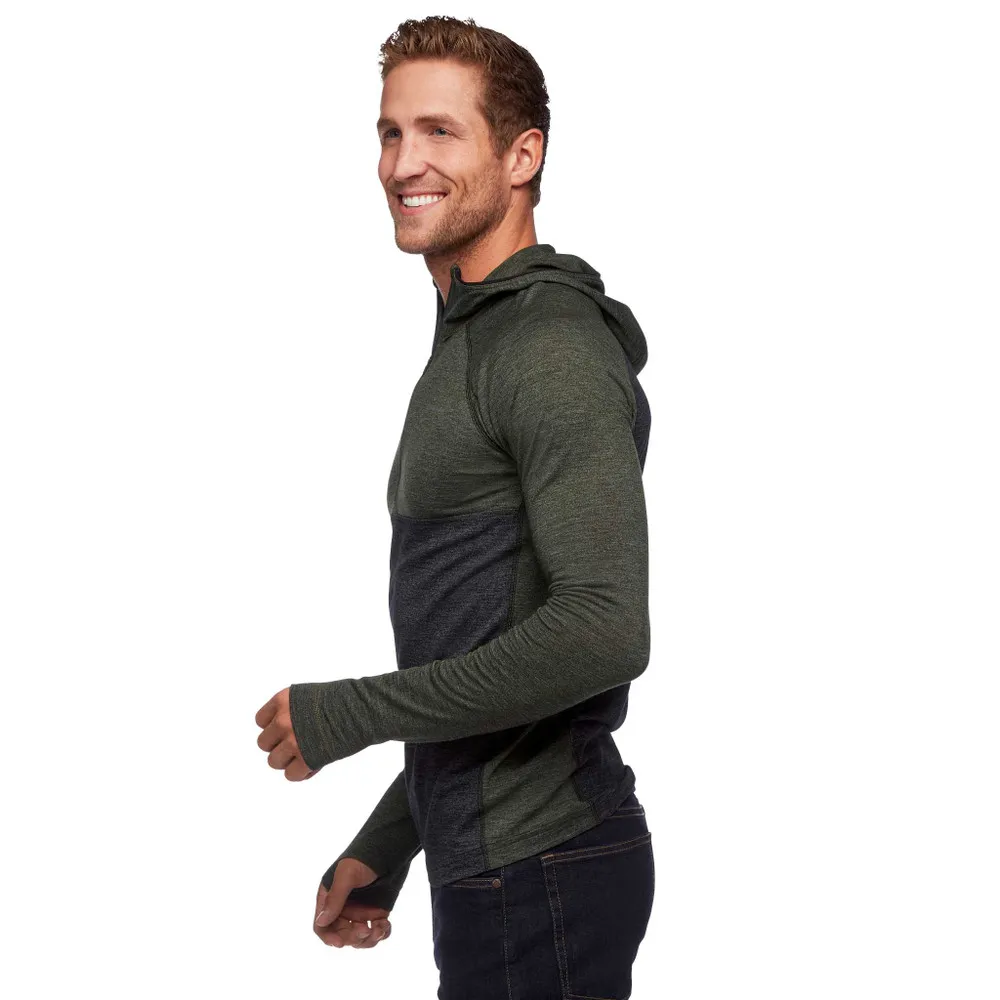 Black Diamond Men's Solution 150 Merino Baselayer Crew Half Zip Hoody