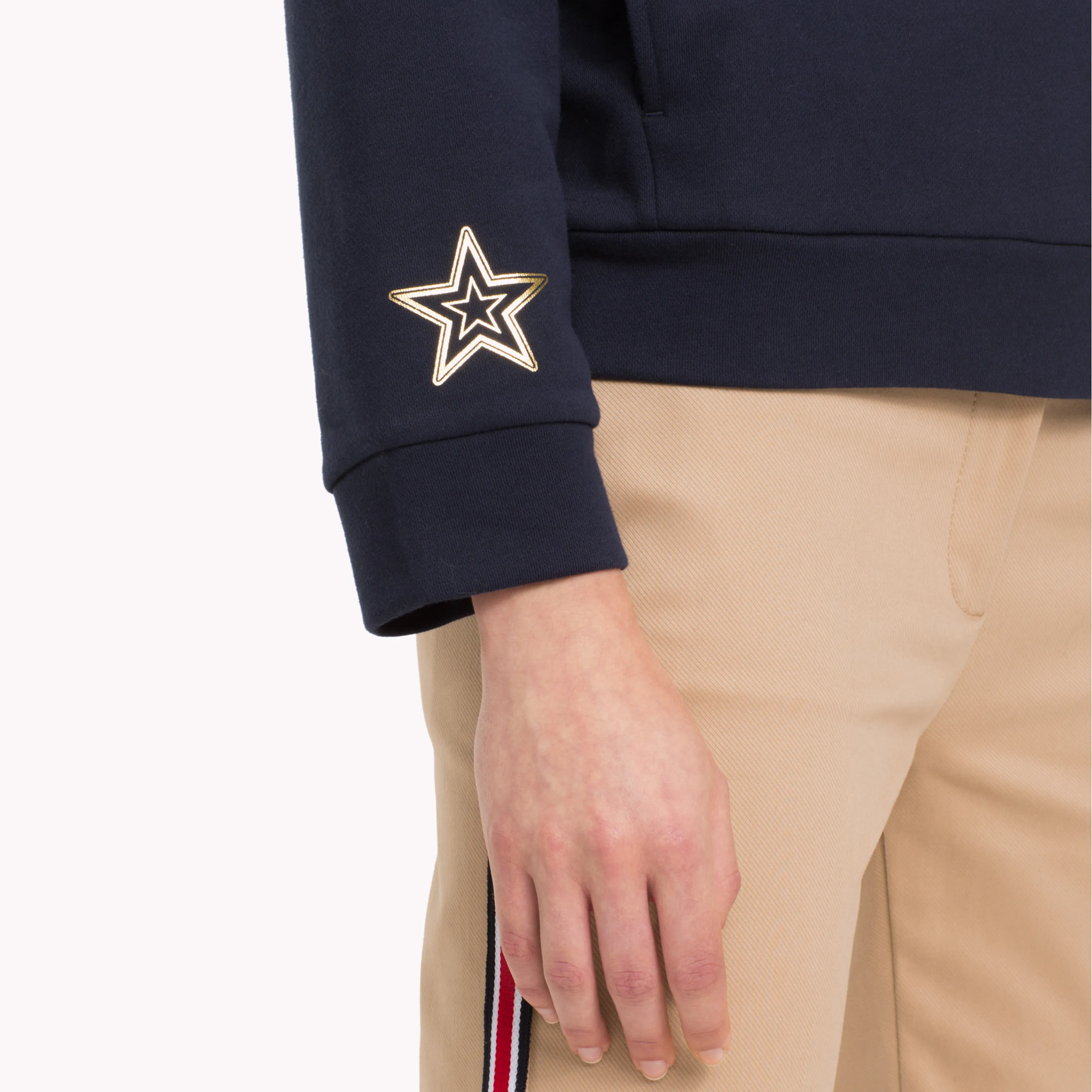 Blue Cotton Blend Star Hoody | Sweatshirts & Hoodies | Tommy Hilfiger