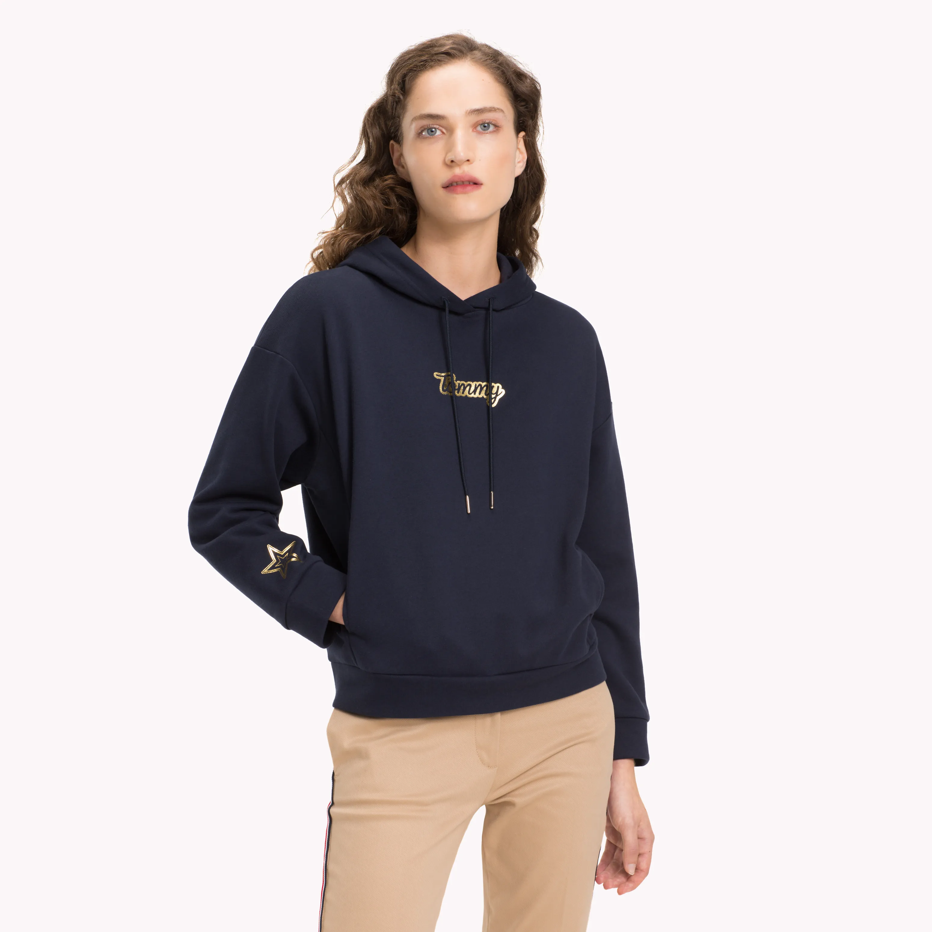 Blue Cotton Blend Star Hoody | Sweatshirts & Hoodies | Tommy Hilfiger