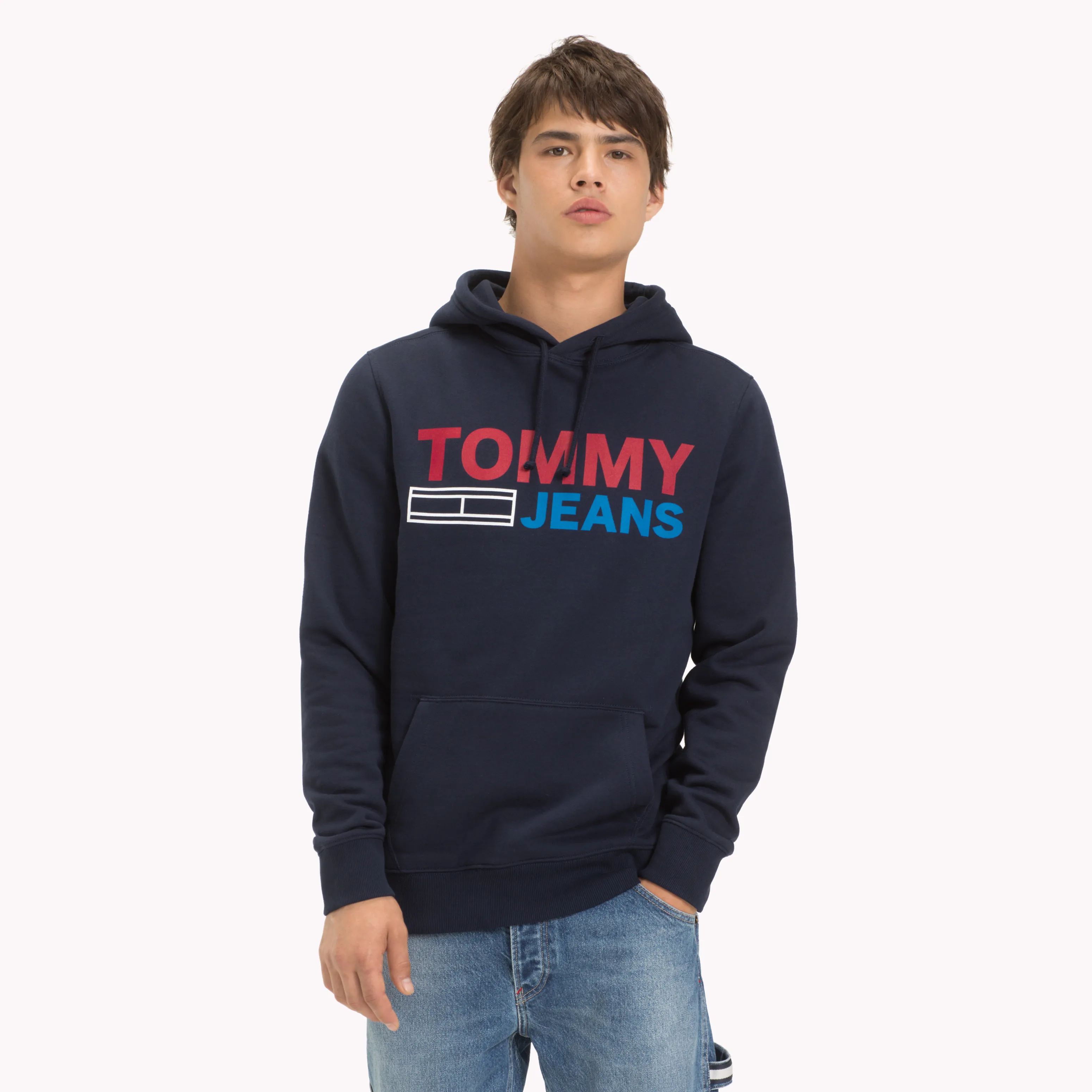 Blue Cotton Logo Hoody | Sweatshirts & Hoodies | Tommy Hilfiger