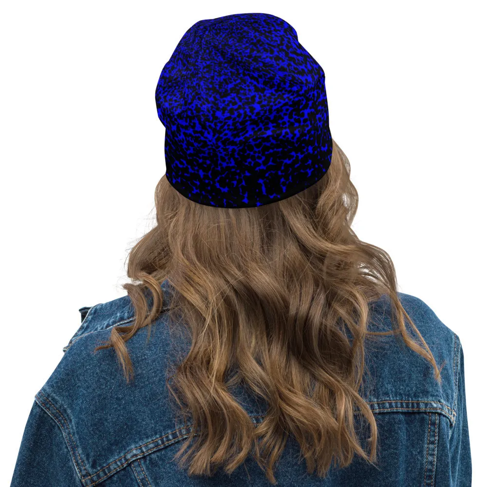 Blue Splatter Beanie