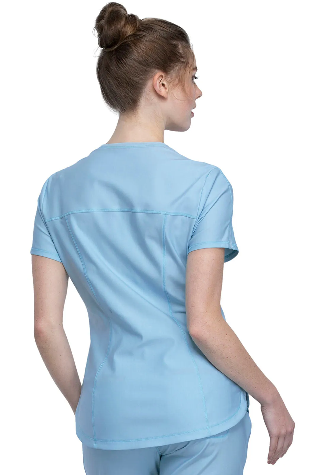 Cherokee Form Round Neck Top in Sky Blue ALMOST GONE!