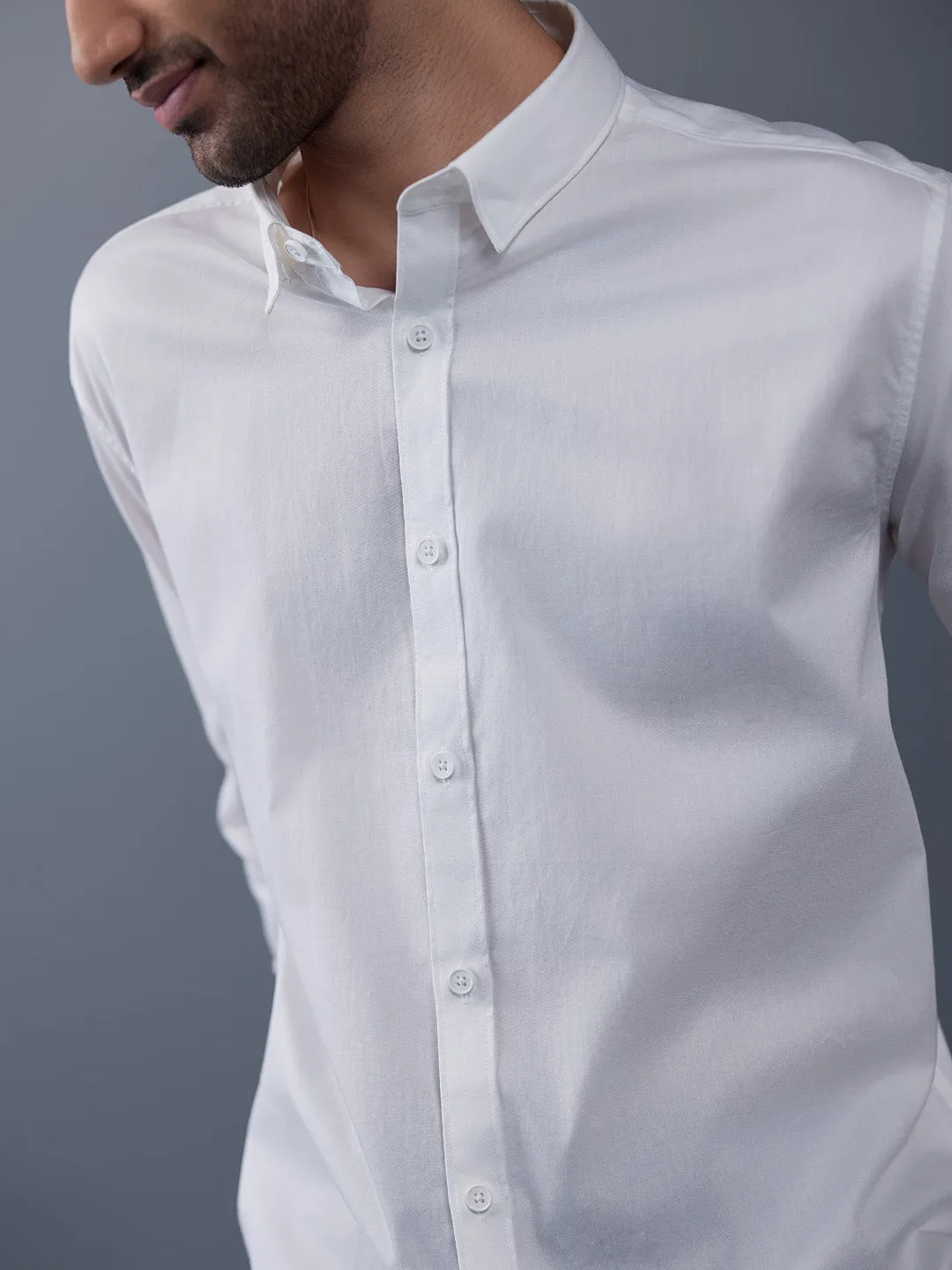 Classic Cotton Twill White Shirt - Everyday