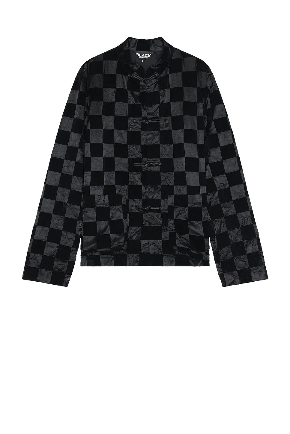 COMME des GARCONS BLACK Checkered Flock Jacket