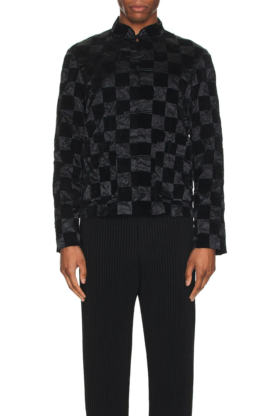 COMME des GARCONS BLACK Checkered Flock Jacket