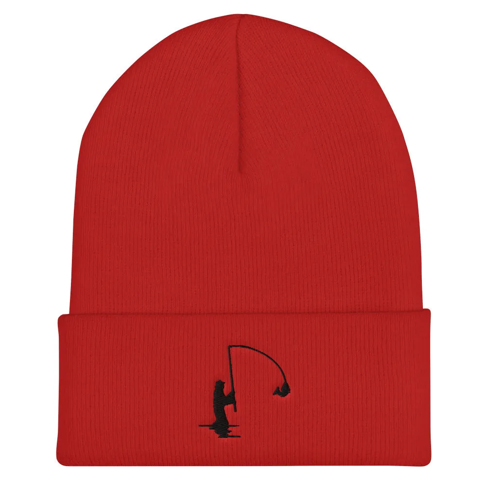 Cuffed Fisherman Embroidered Beanie