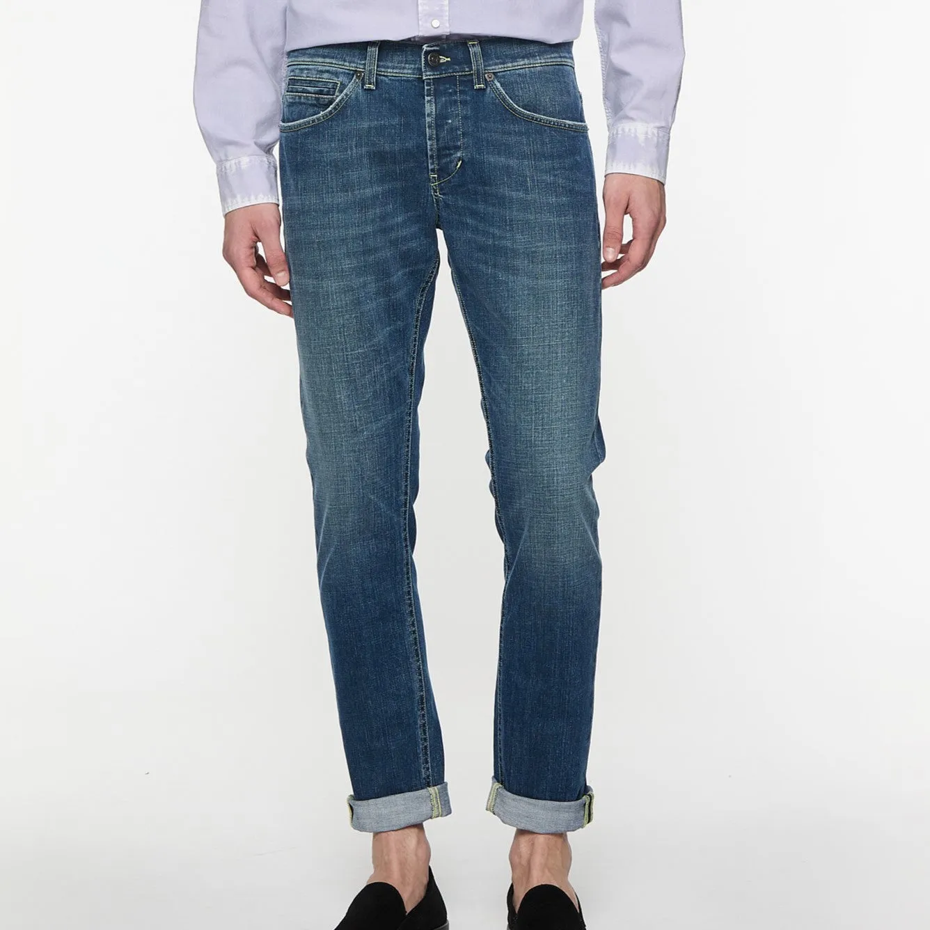 Dondup Jeans George Skinny Denim Medio Uomo