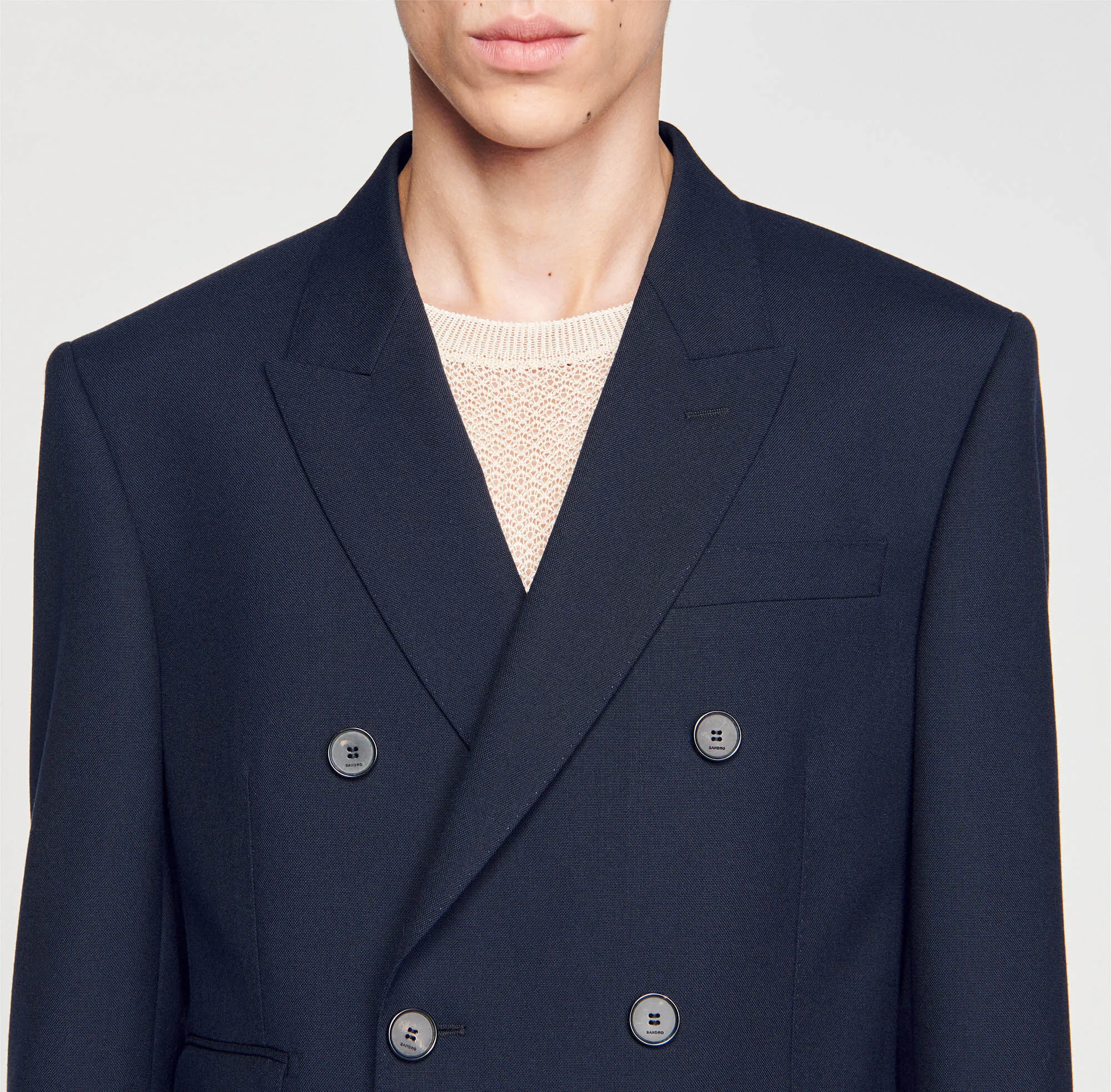 Double-breasted suit jacket