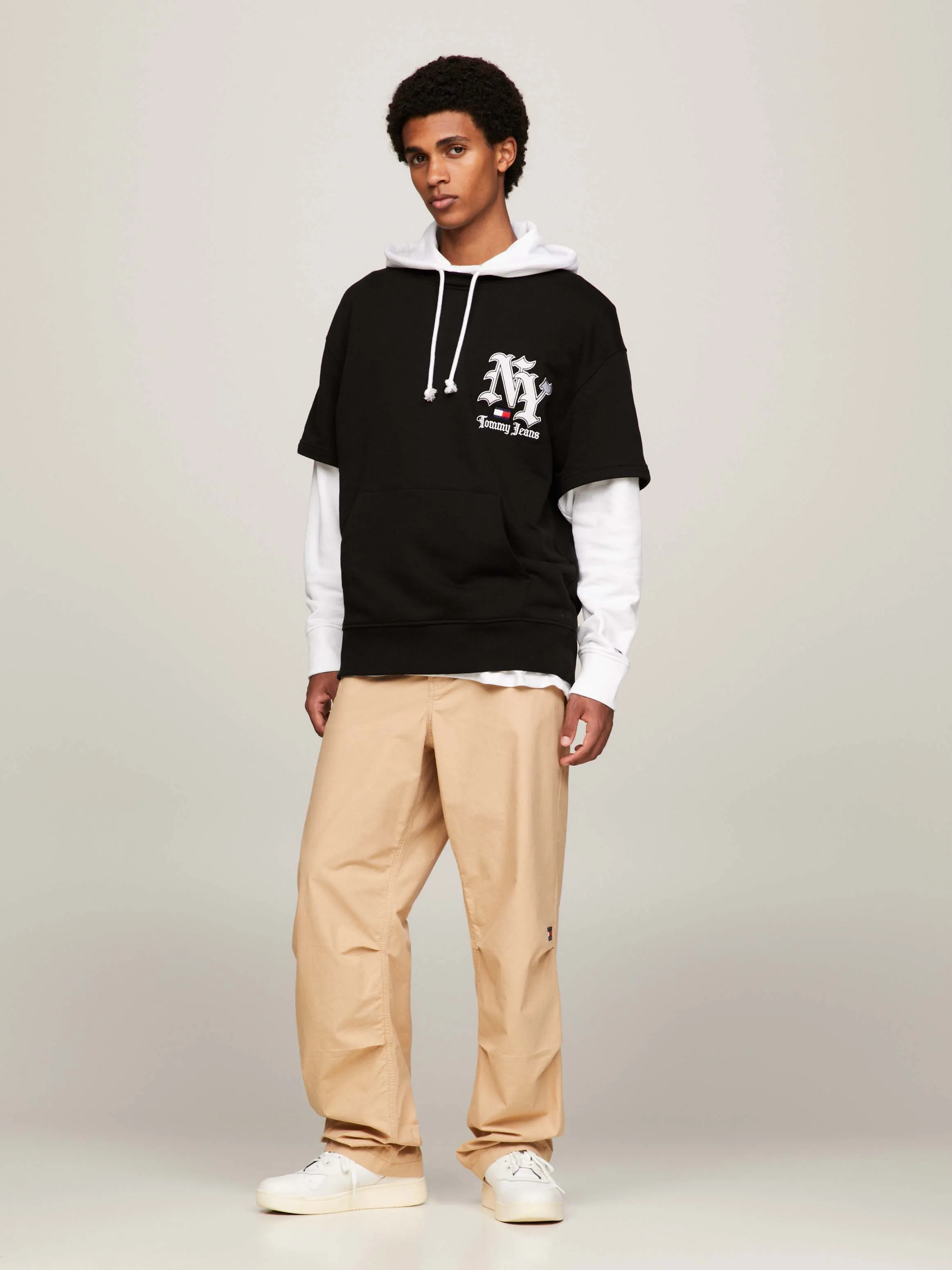 Double Layer Sleeves NY Logo Hoody | Sweatshirts & Hoodies | Tommy Jeans