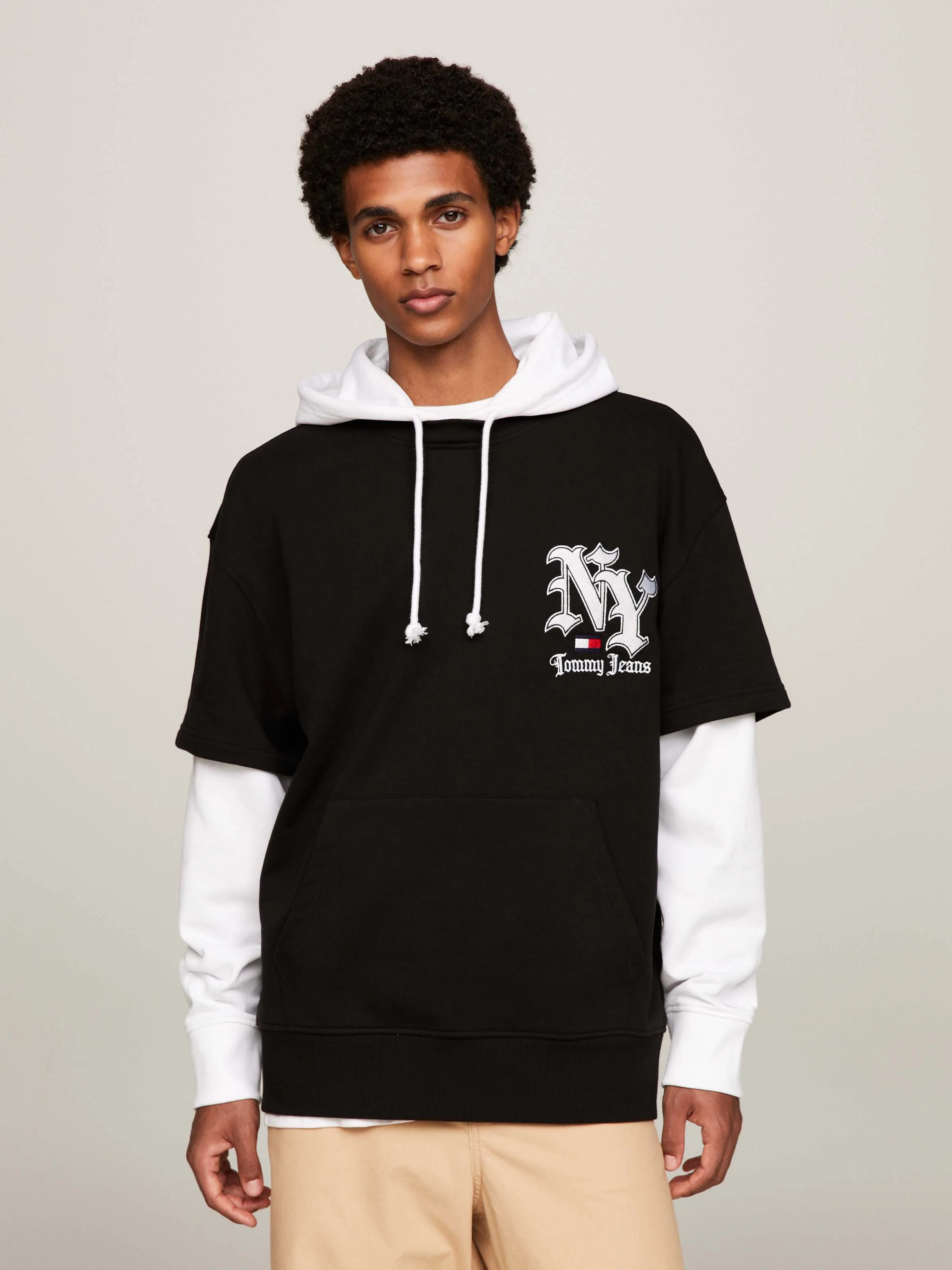 Double Layer Sleeves NY Logo Hoody | Sweatshirts & Hoodies | Tommy Jeans