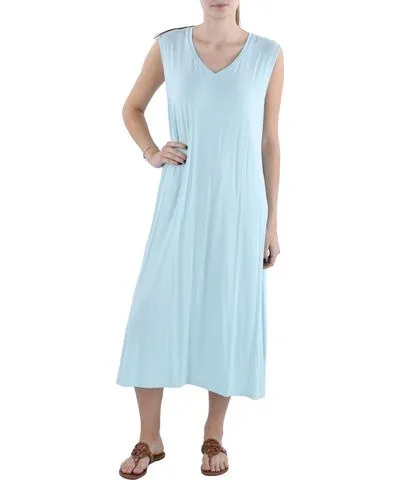 Eileen Fisher Womens Tencel Midi Dress