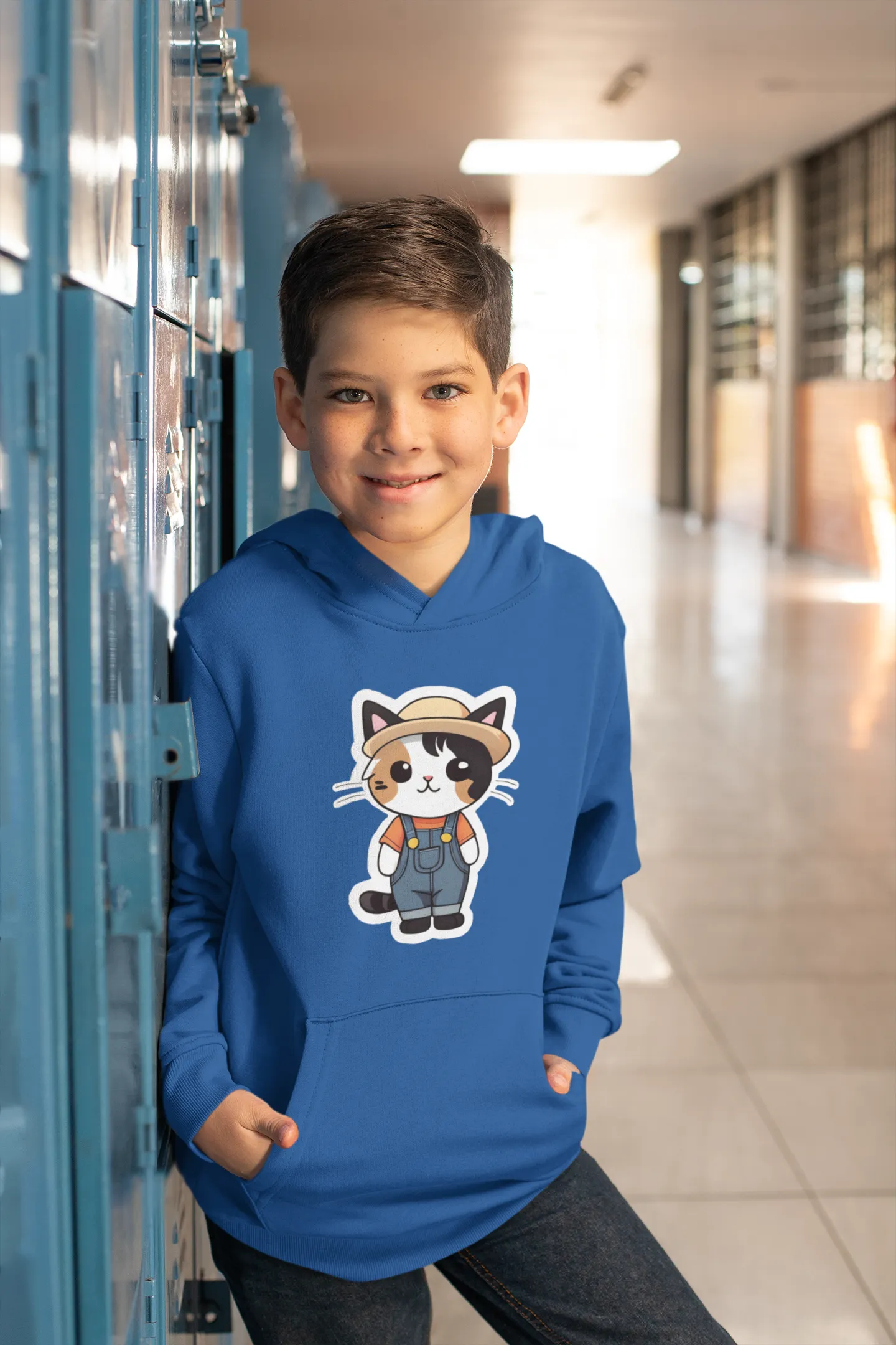 Farmboy Kitten Youth Heavy Blend Hoodie