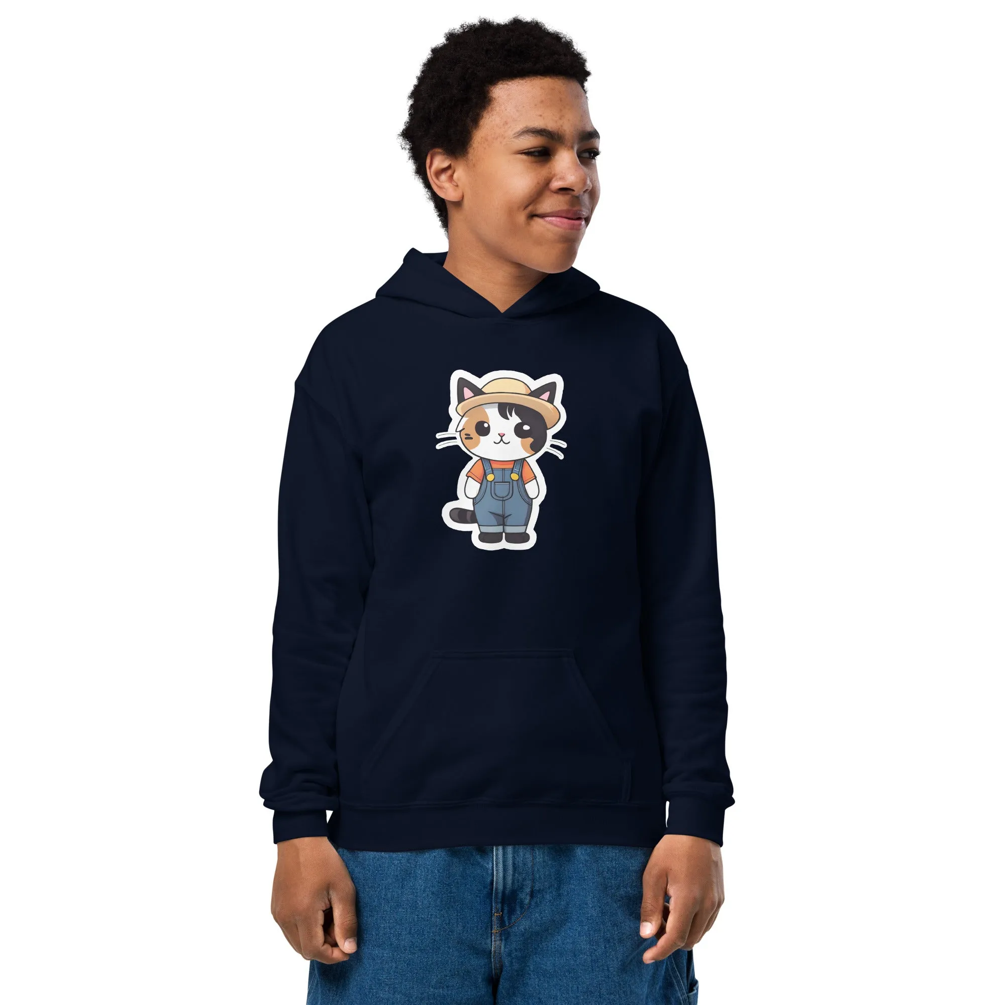 Farmboy Kitten Youth Heavy Blend Hoodie