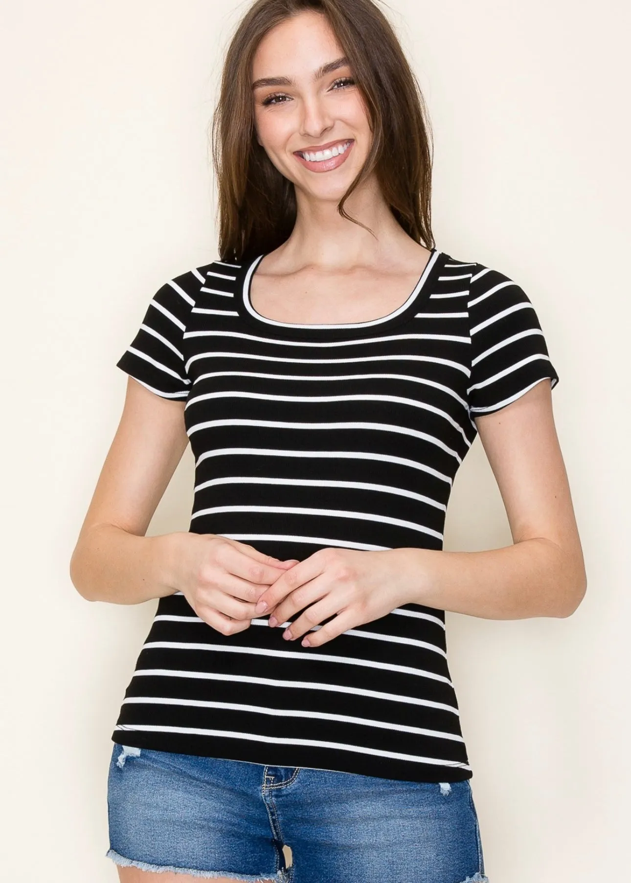 Feels Like Friday Striped Short Sleeve Tops - 2 Colors!