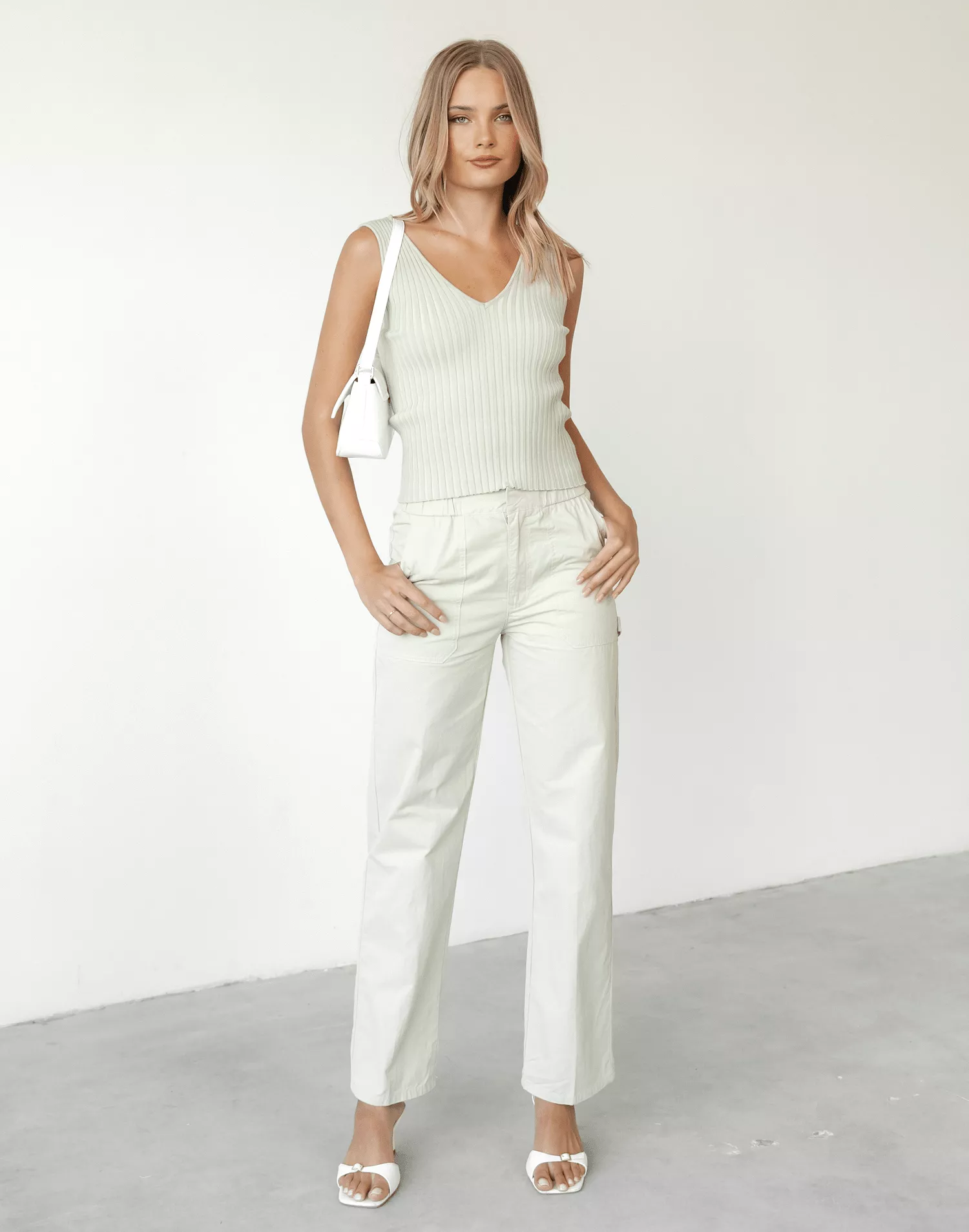 Fountain Tailored Pant (Beige) - By Lioness