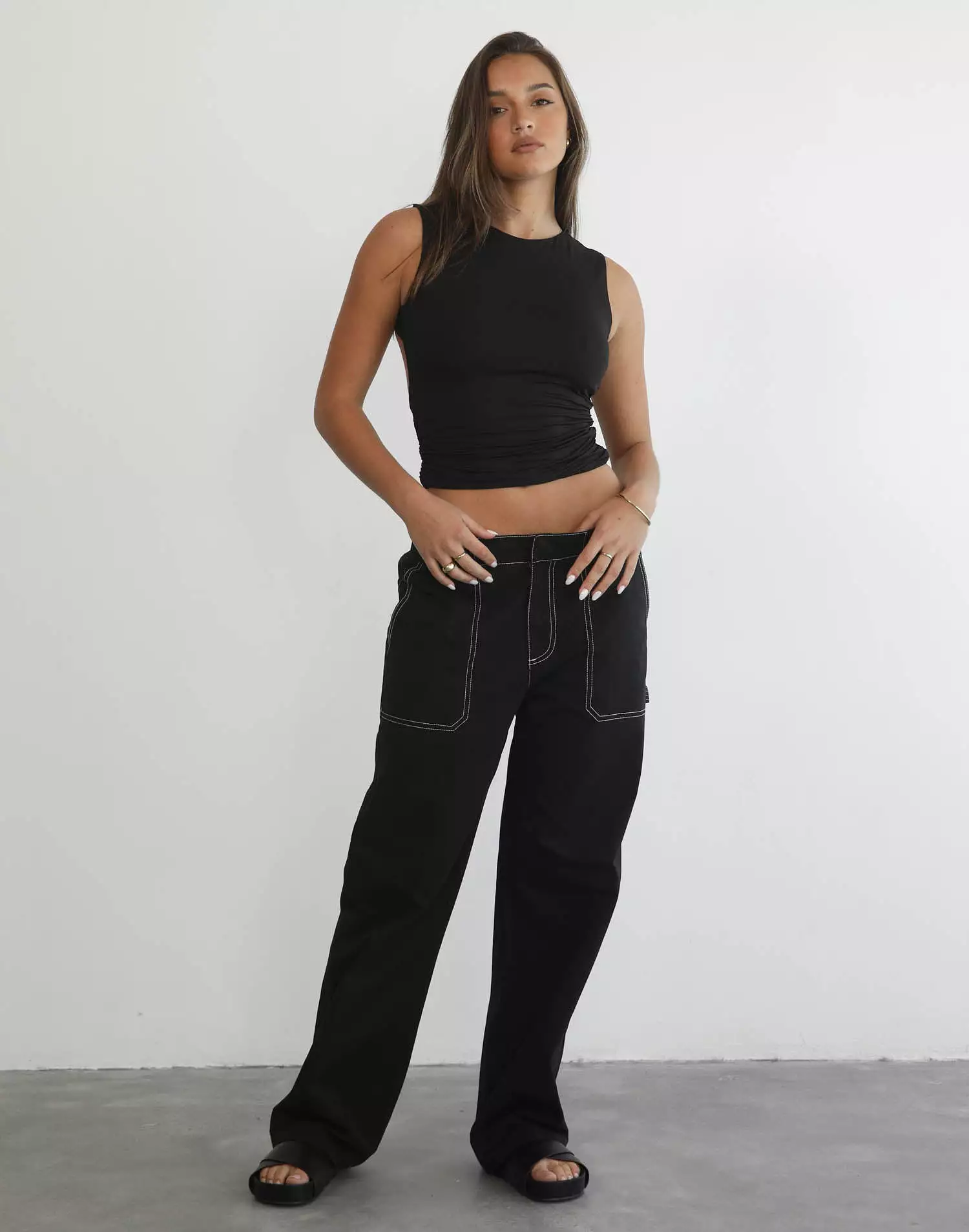 Fountain Tailored Pant (Onyx) - By Lioness