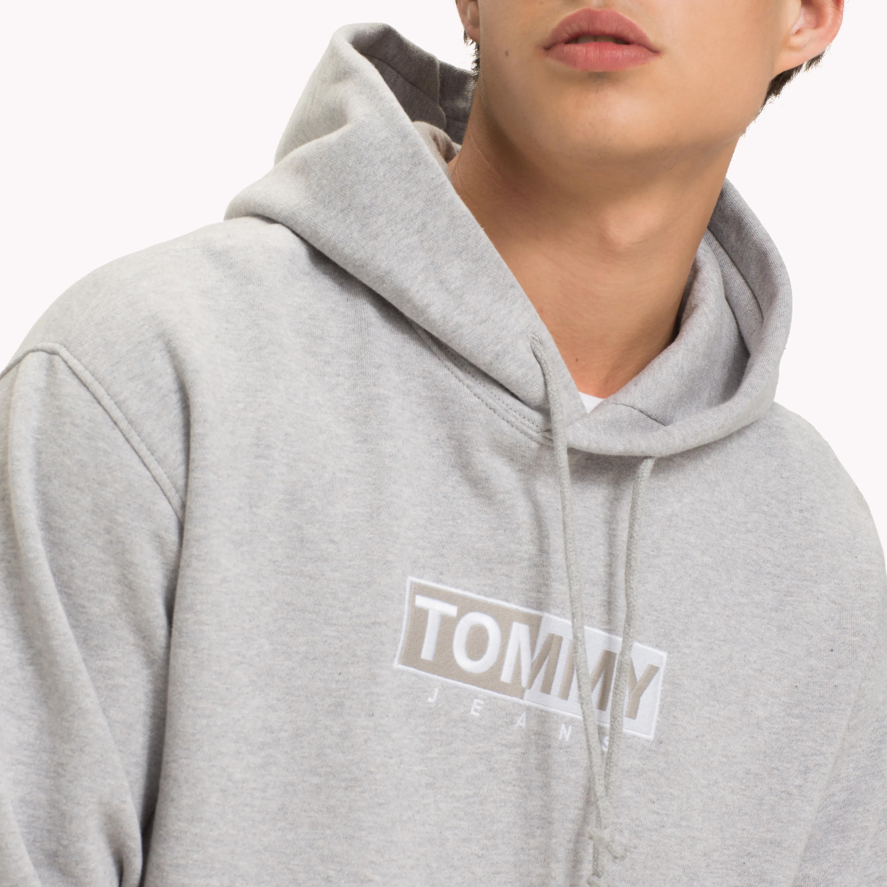 Grey Fleece Embroidered Hoody | Sweatshirts & Hoodies | Tommy Hilfiger