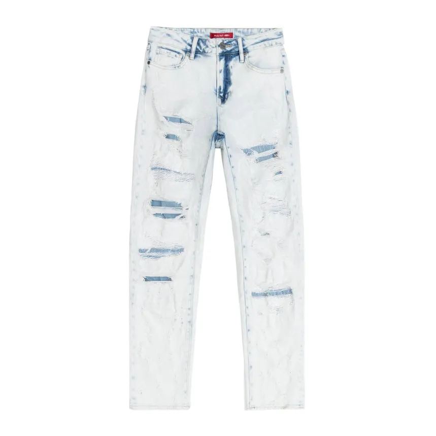 High Rise Relaxed Tapered Heavy Ripoff Jeans - Grenada Blue