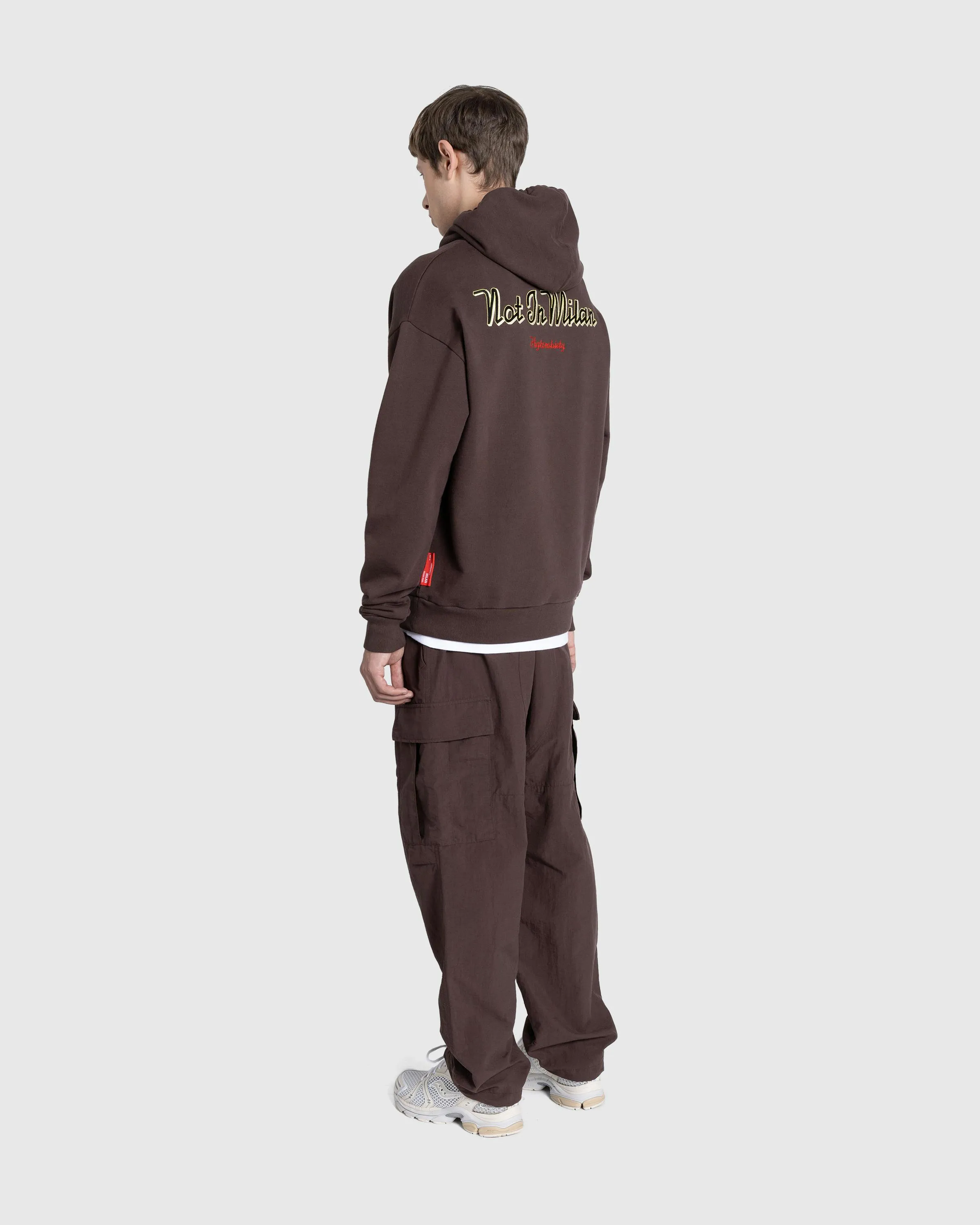 Highsnobiety – Not in Milan Hoodie Brown | Highsnobiety Shop