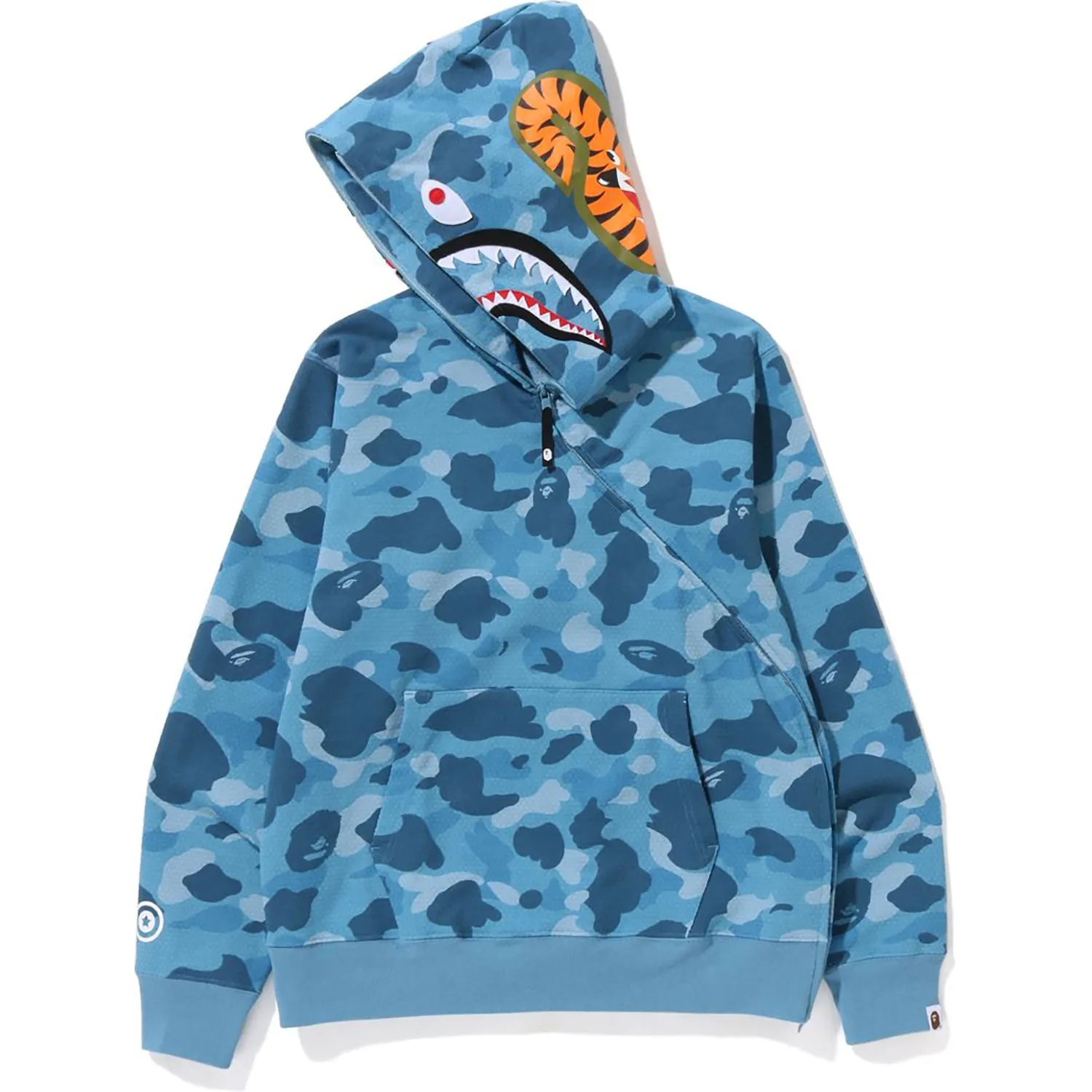 HONEYCOMB CAMO SHARK FULL ZIP HOODIE MENS