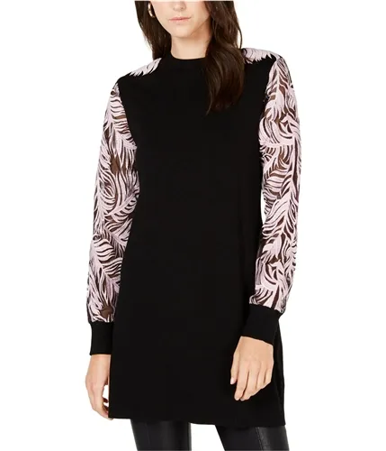 I-N-C Womens Embroidered Sleeve Tunic Sweater