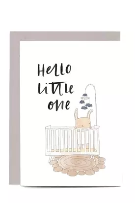 In The Daylight - Hello Little One - Baby Crib - Greeting Card