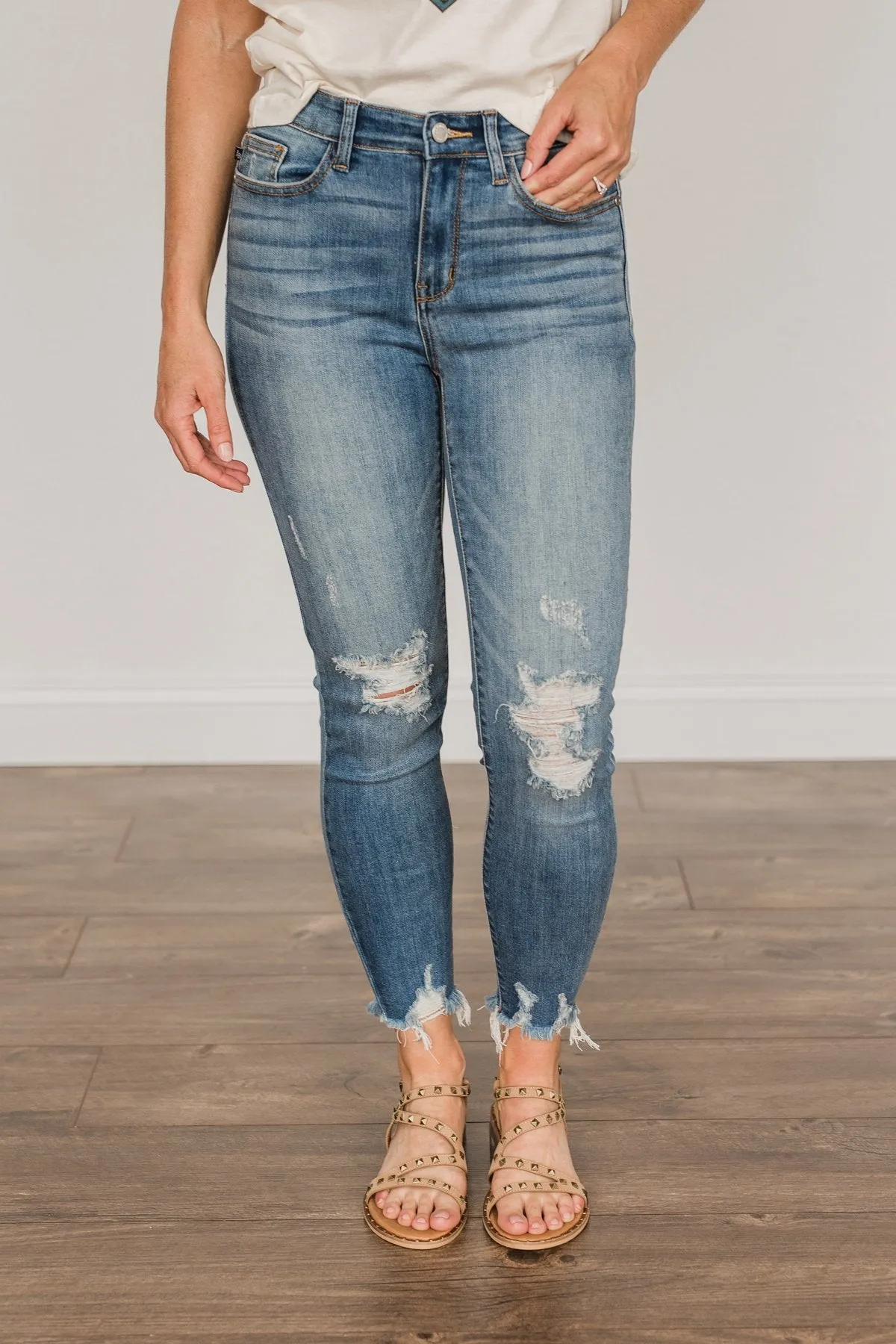 Judy Blue Skinny Jeans- Farrah Wash